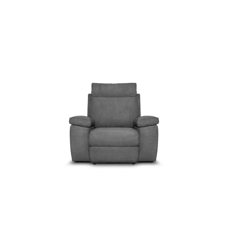 HOUSTON - Fauteuil de relaxation électrique en tissu - Gris