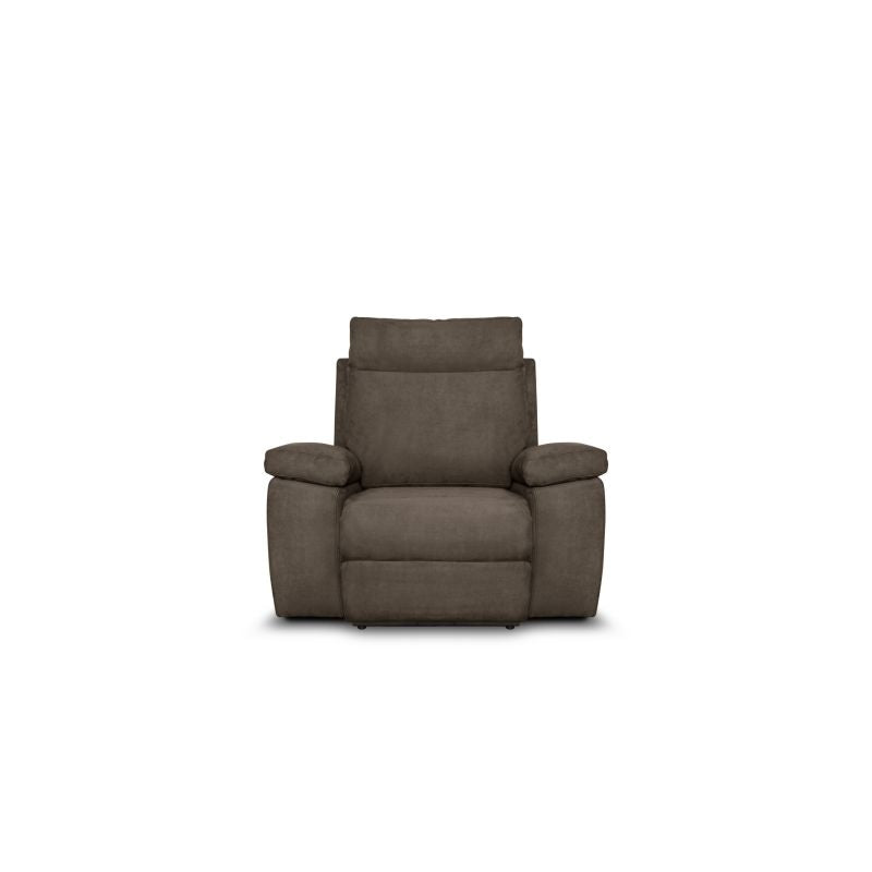 HOUSTON - Fauteuil de relaxation électrique en tissu - Taupe