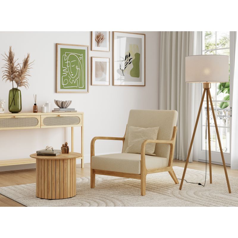 JUNO - Fauteuil scandinave - Beige