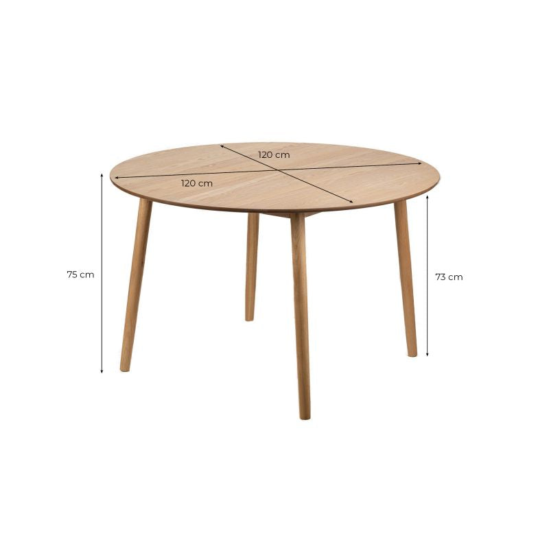 JUNO - Table à manger ronde - Bois