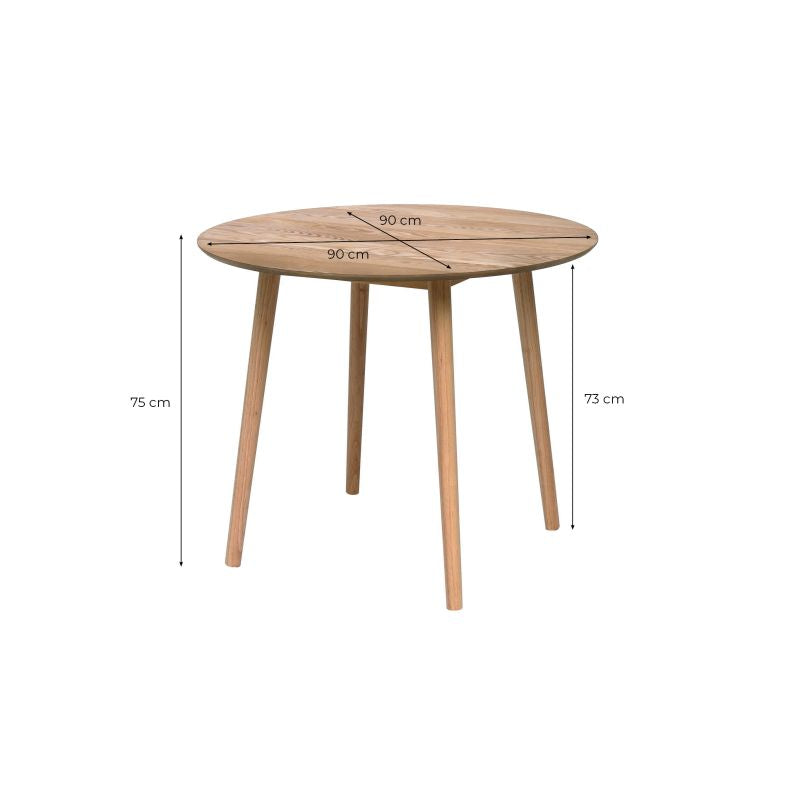 JUNO - Table à manger ronde - Bois