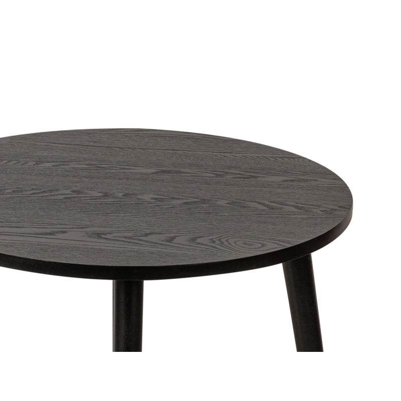 JUNO - Table basse ronde en bois - Noir