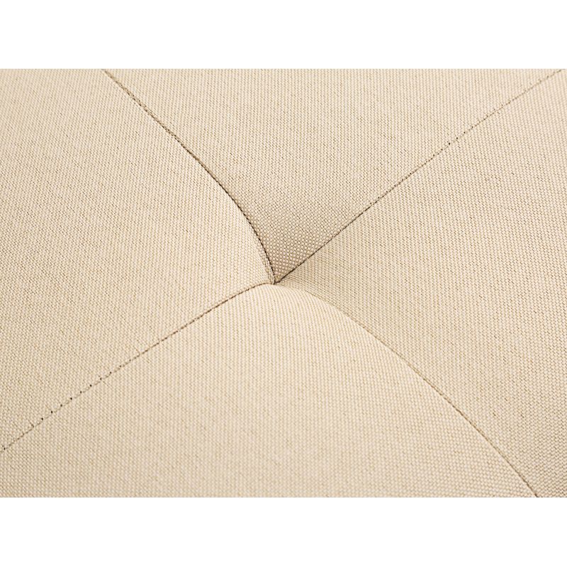 KENDY - Canapé droit convertible style sandinave 3 places en tissu - Beige