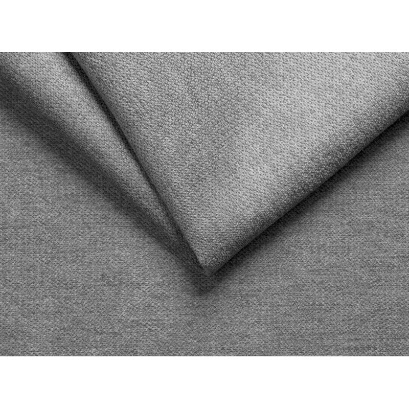 LIZOR - Tête de lit aspect bombé en tissu - Gris - 140 cm