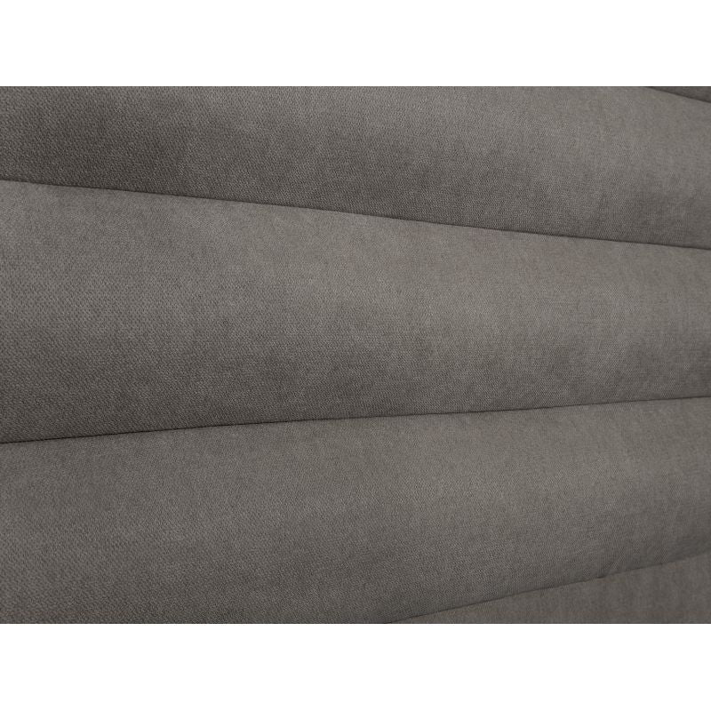 LIZOR - Tête de lit aspect bombé en tissu - Gris - 140 cm