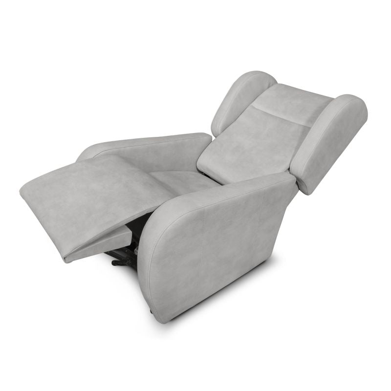 TIF - Fauteuil de relaxation électrique avec releveur en tissu imitation cuir - Gris clair