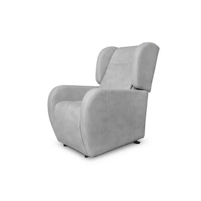 TIF - Fauteuil de relaxation électrique avec releveur en tissu imitation cuir - Gris clair