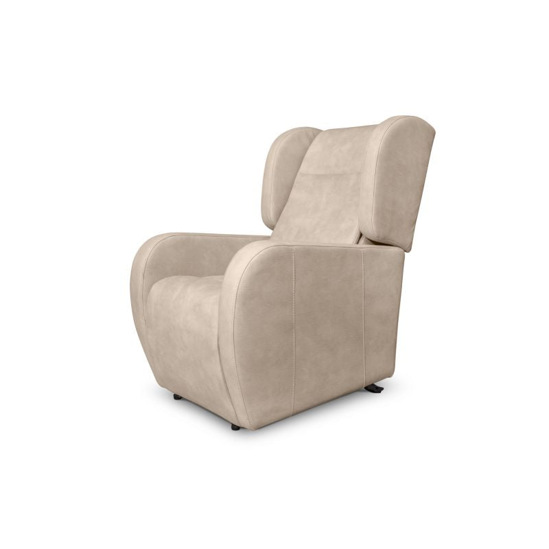 TIF - Fauteuil de relaxation électrique avec releveur en tissu imitation cuir - Naturel