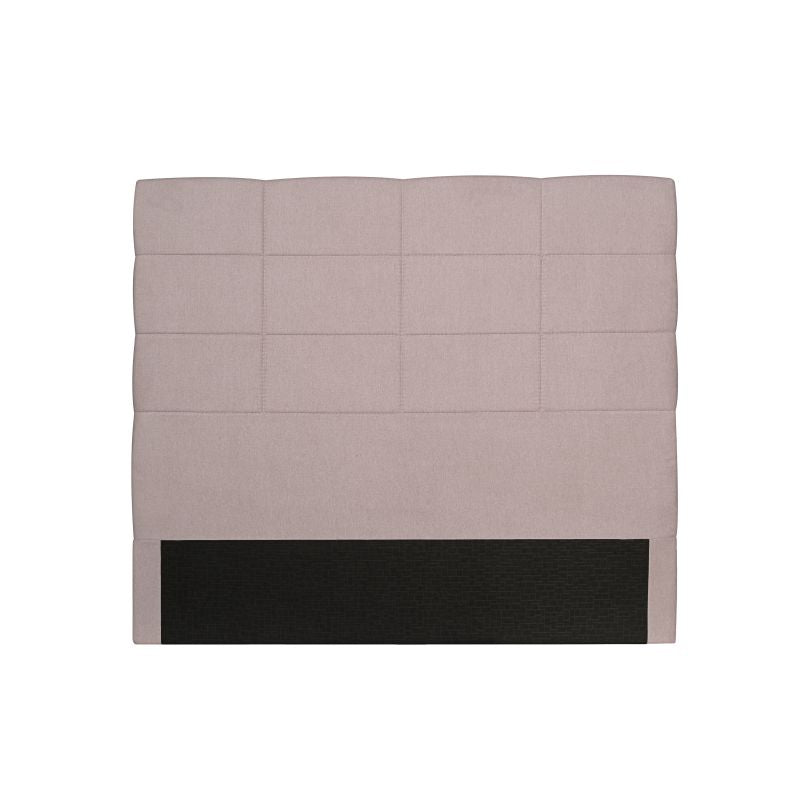 RELO - Tête de lit aspect quadrillé en tissu - Vieux rose - 140 cm