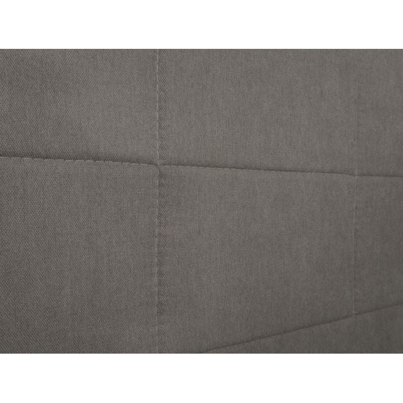 RELO - Tête de lit aspect quadrillé en tissu - Gris - 140 cm