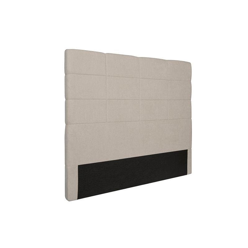 RELO - Tête de lit aspect quadrillé en tissu - Beige - 160 cm