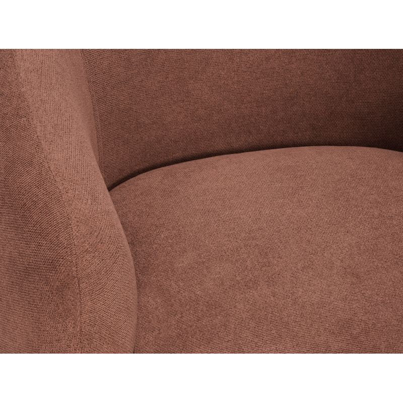 LOUIS - Fauteuil en tissu - Terracotta