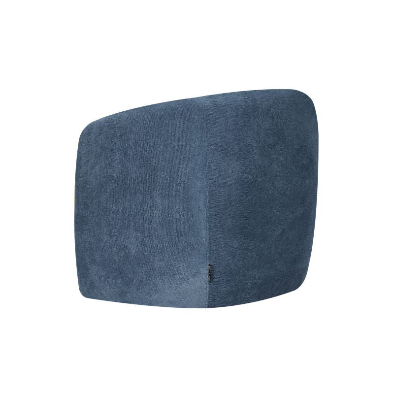 LOUIS - Fauteuil en tissu - Bleu foncé