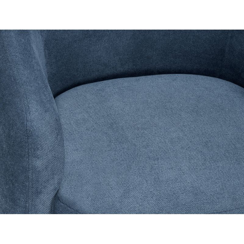 LOUIS - Fauteuil en tissu - Bleu foncé