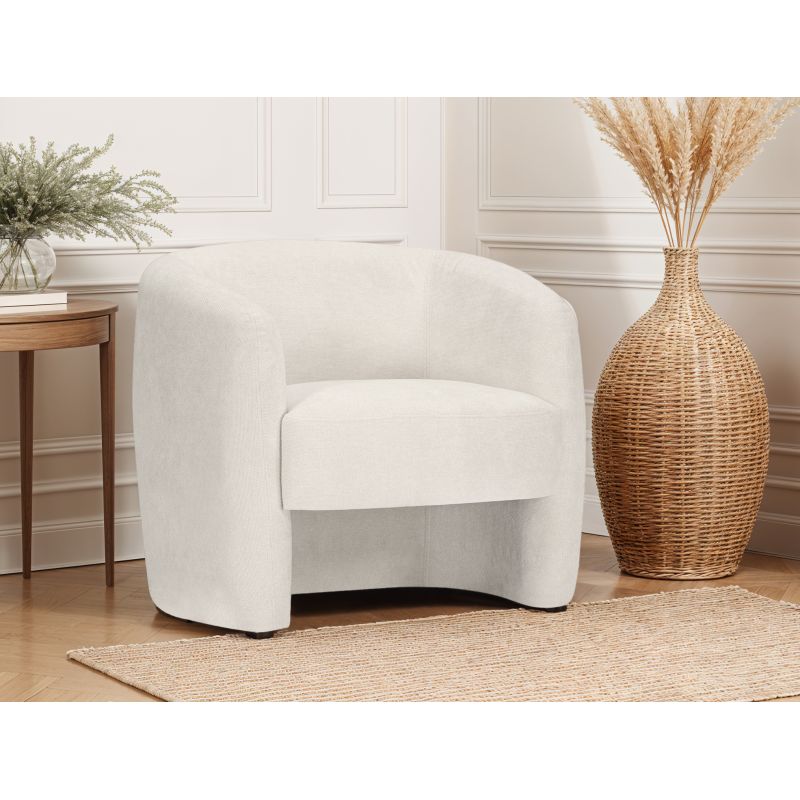 LOUIS - Fauteuil en tissu - Beige