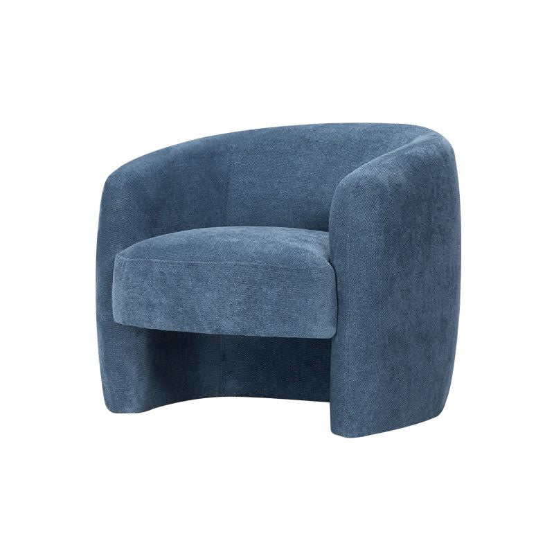 LOUIS - Fauteuil en tissu - Bleu foncé