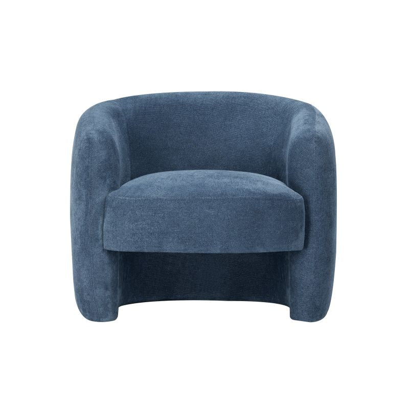 LOUIS - Fauteuil en tissu - Bleu foncé