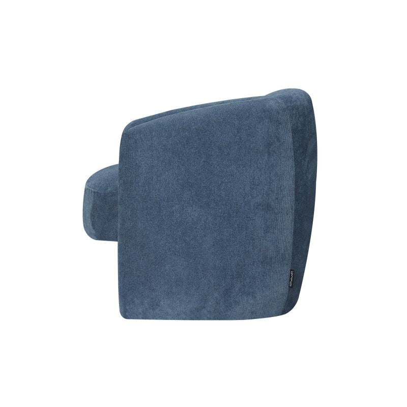 LOUIS - Fauteuil en tissu - Bleu foncé