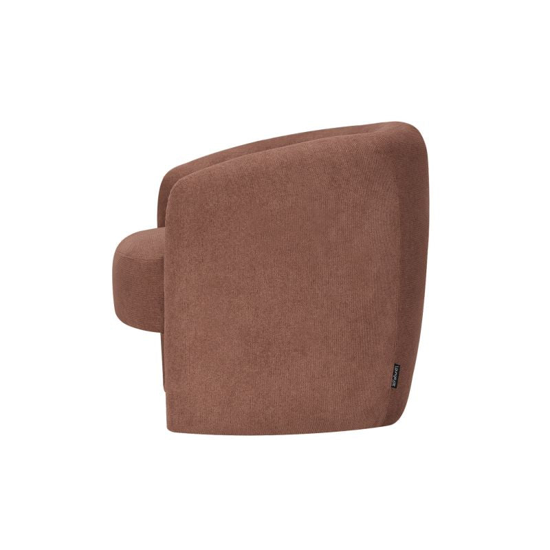 LOUIS - Fauteuil en tissu - Terracotta