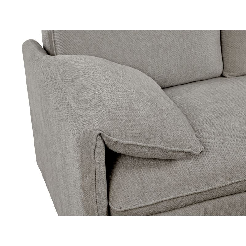 JASPER - Canapé d'angle réversible convertible en tissu - Gris