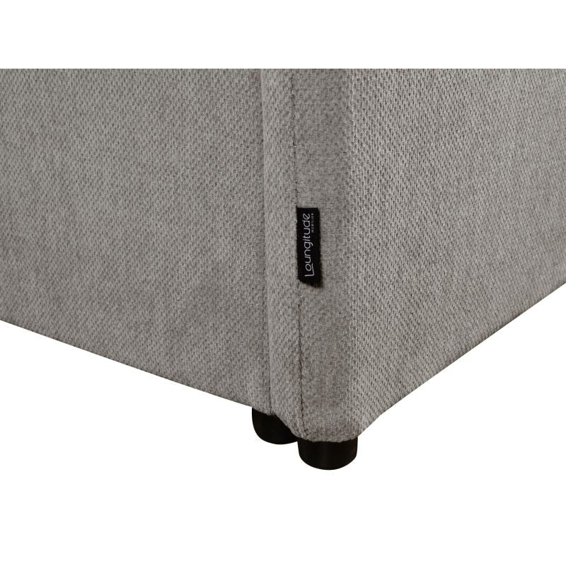 JASPER - Canapé d'angle réversible convertible en tissu - Gris