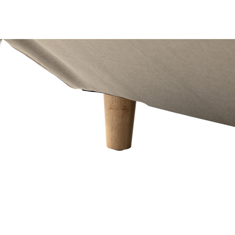 MATEO U - Canapé scandinave panoramique convertible en tissu - Beige