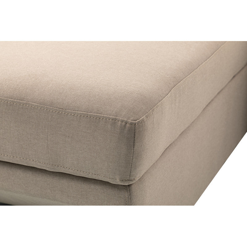 MATEO U - Canapé scandinave panoramique convertible en tissu - Beige