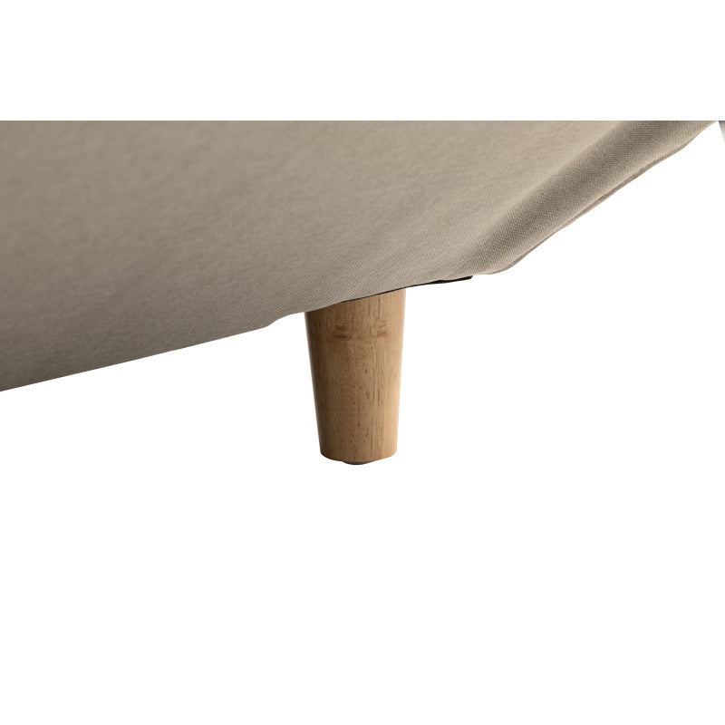 MATEO U - Canapé scandinave panoramique convertible en tissu - Beige