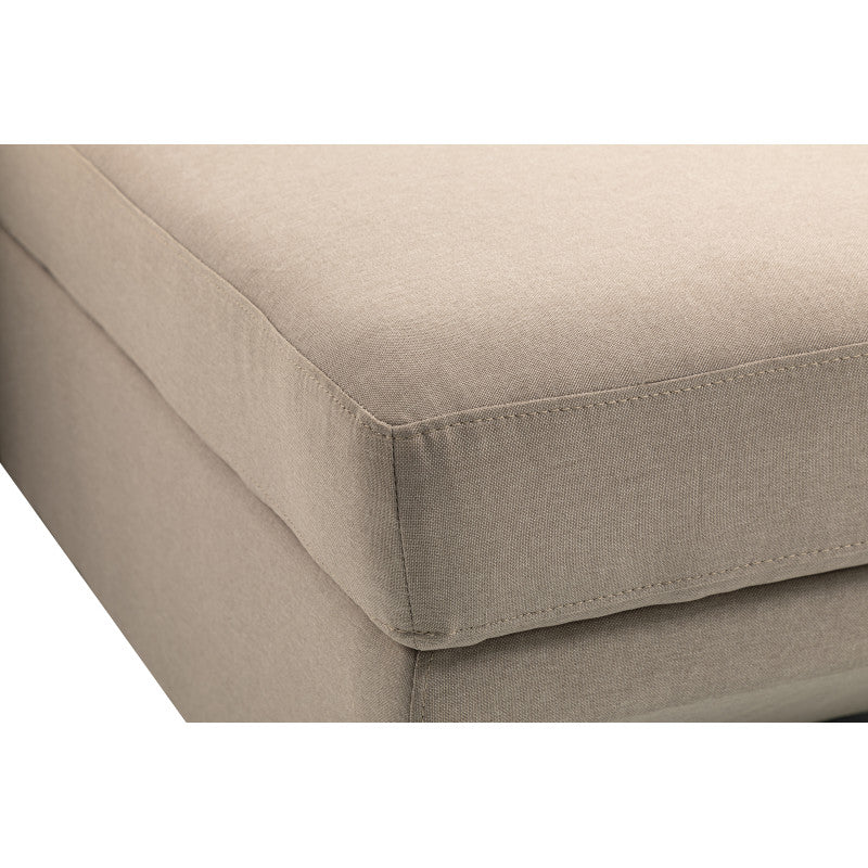 MATEO U - Canapé scandinave panoramique convertible en tissu - Beige