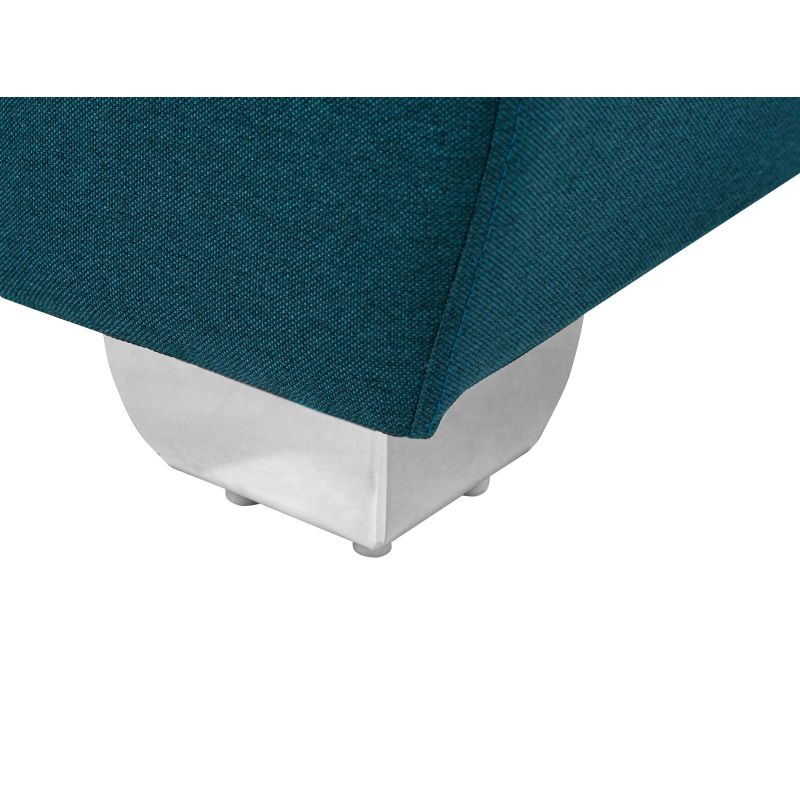 DABI - Canapé d'angle convertible avec coffre en tissu - Bleu