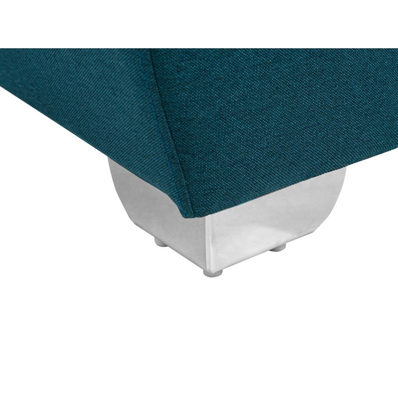 DABI - Canapé d'angle convertible avec coffre en tissu - Bleu