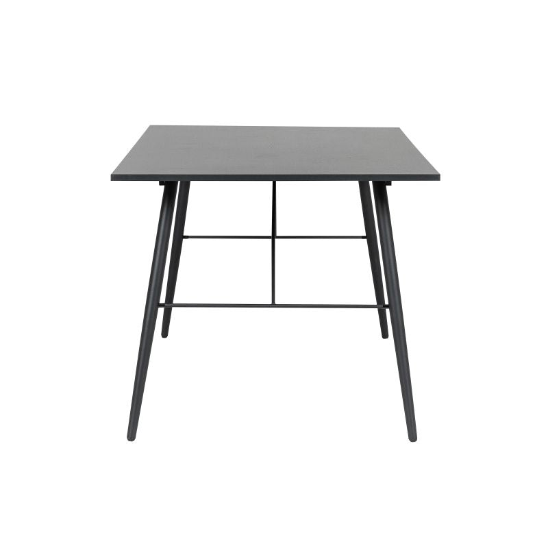 VICTOR - Table à manger 160cm pieds métal noir - Noir