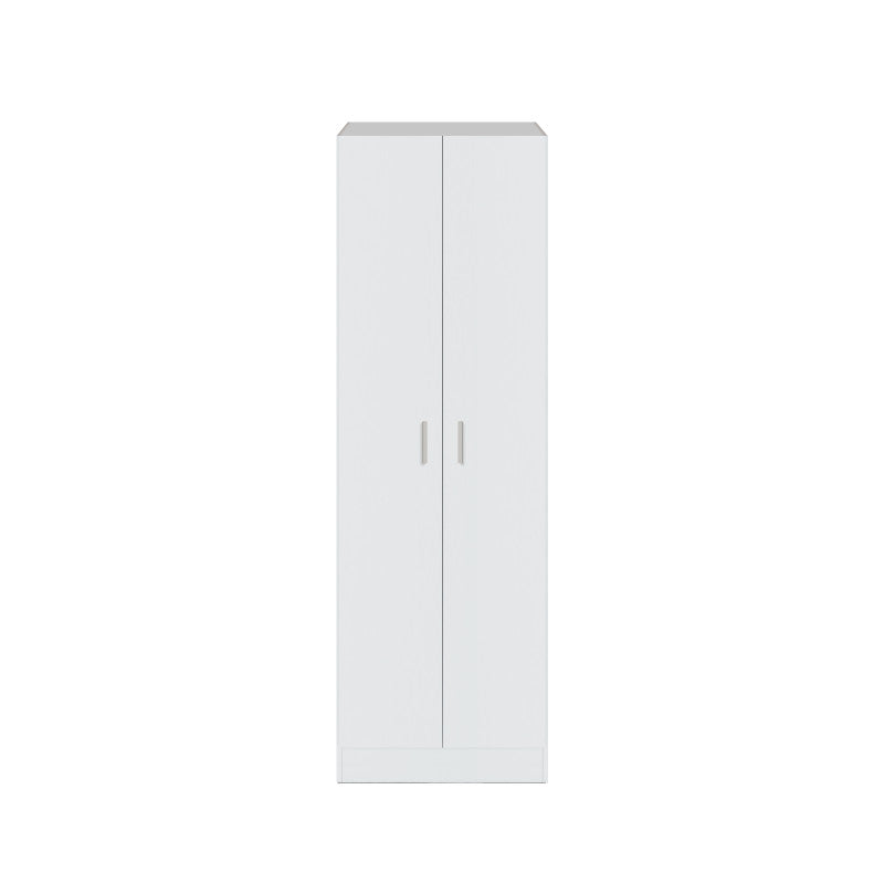 RADIAL - Armoire rangement 2 portes L58,5 x H180 cm - Blanc