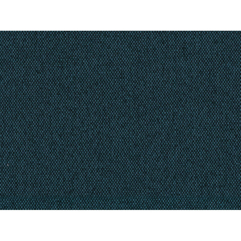 ROX SCANDINAVE - Canapé d'angle convertible avec coffre pieds bois en tissu - Bleu pétrole - Angle gauche (vue de face)