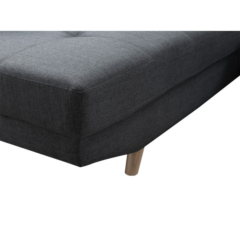 RX032 - Canapé d'angle droit style scandinave en tissu - Gris foncé