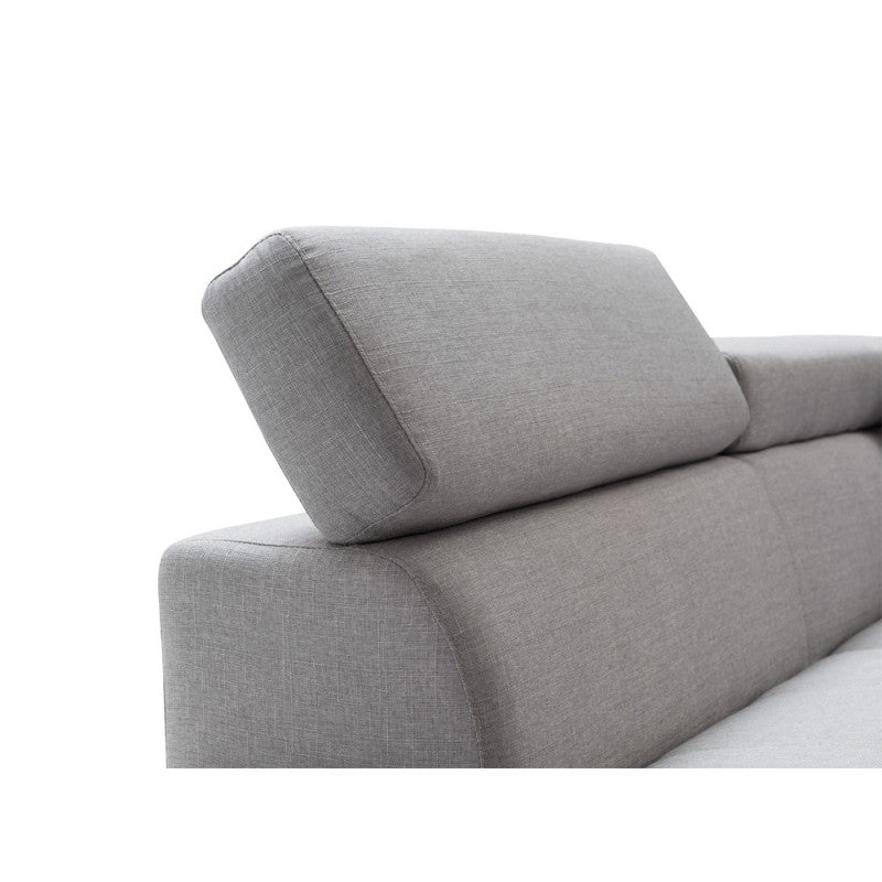 RX032 - Canapé d'angle droit style scandinave en tissu - Gris clair