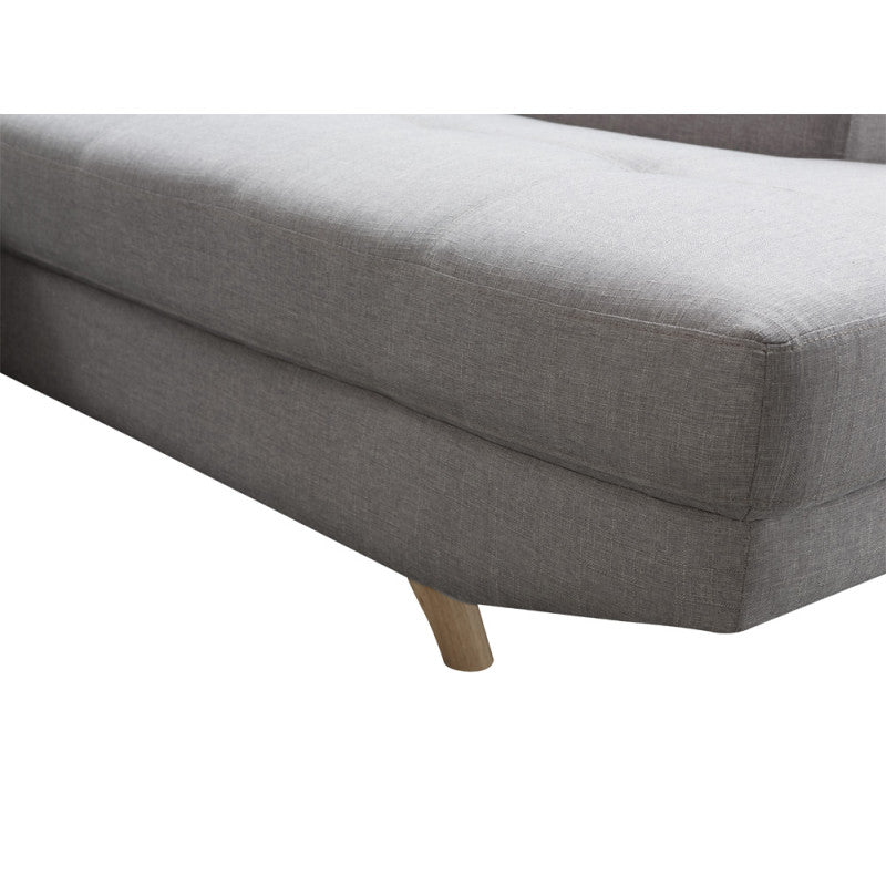 RX032 - Canapé d'angle droit style scandinave en tissu - Gris clair