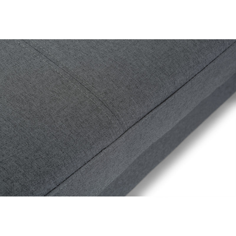 RX032 - Canapé d'angle style scandinave en tissu pieds noirs - Gris foncé