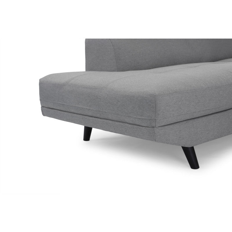 RX032 - Canapé d'angle style scandinave en tissu pieds noirs - Gris clair