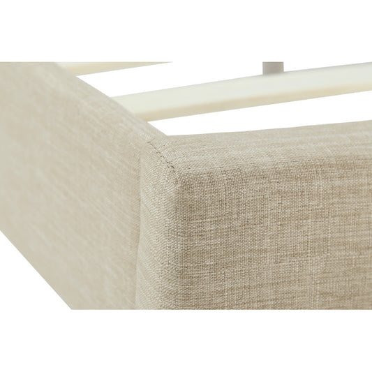 DIFA - Cadre de lit en tissu - Beige