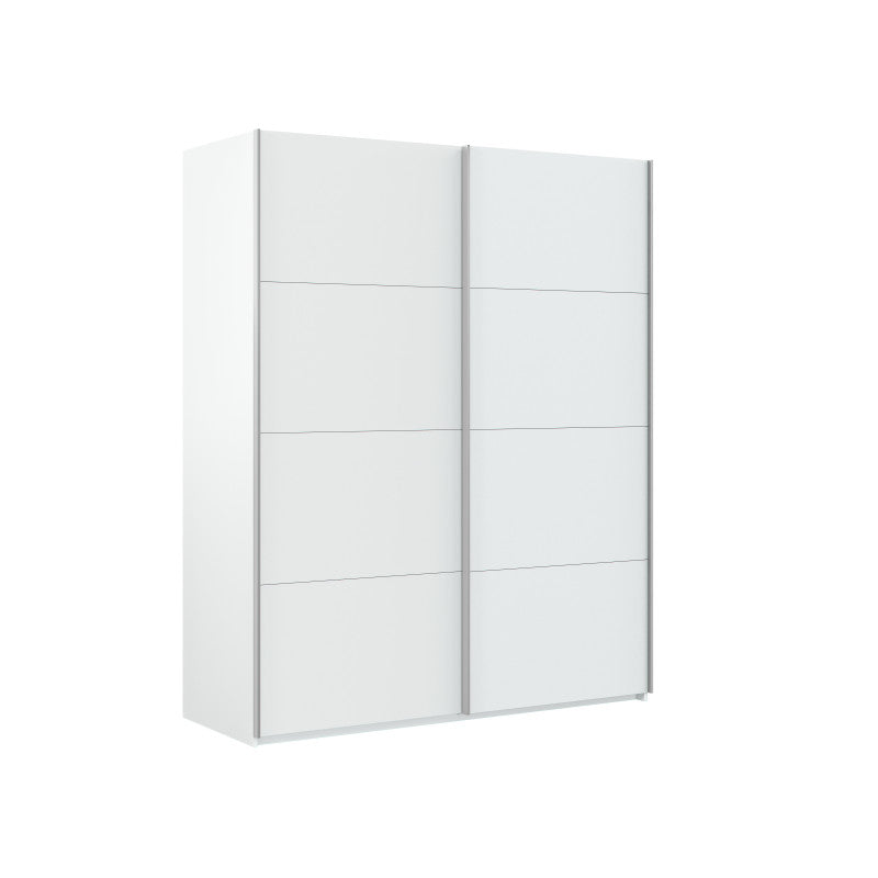 SANTANA - Armoire penderie - 2 portes coulissantes L150 x H200cm - Blanc