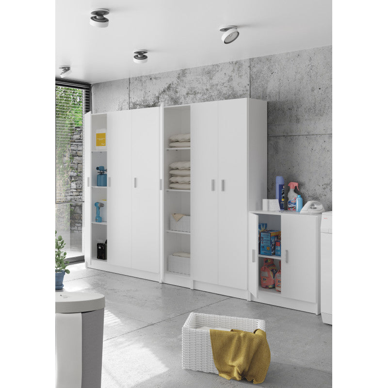 STORY - Armoire rangement 3 portes L108,8 x H180 cm - Blanc