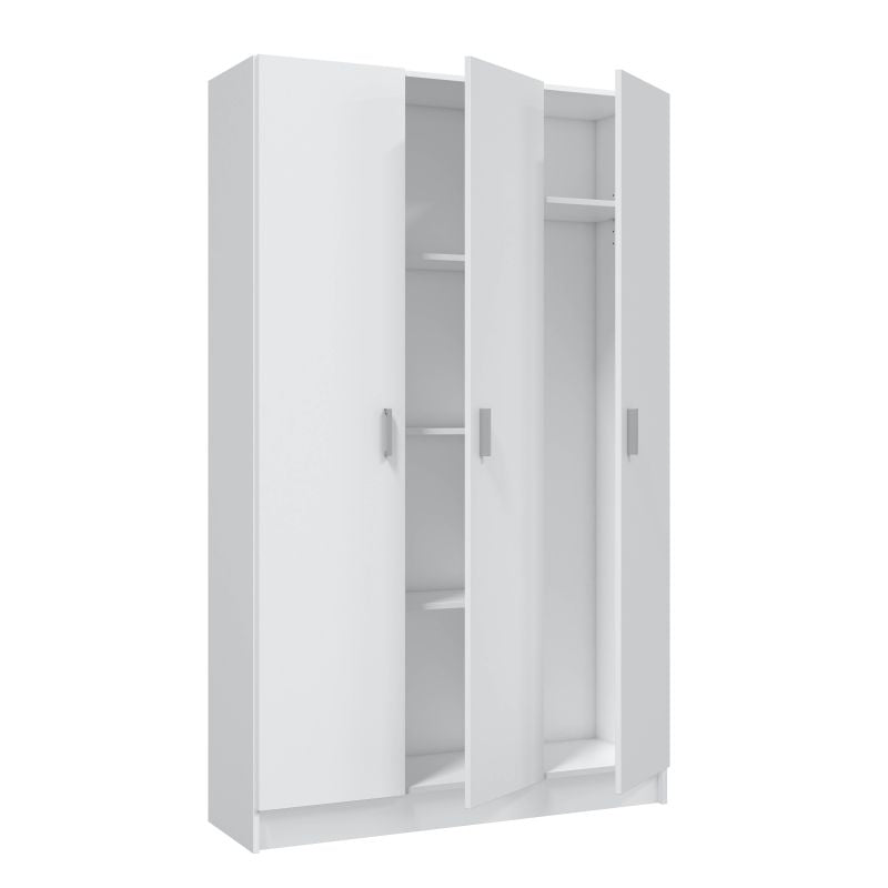 STORY - Armoire rangement 3 portes L108,8 x H180 cm - Blanc