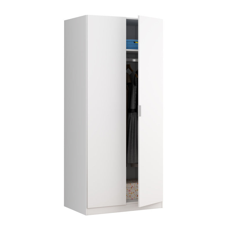 TERESA - Armoire penderie 2 portes L82 x H180 cm - Blanc