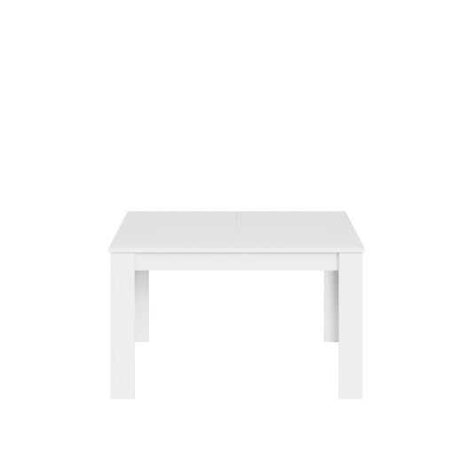 COBA - Table à manger extensible L140/190 cm - Blanc brillant