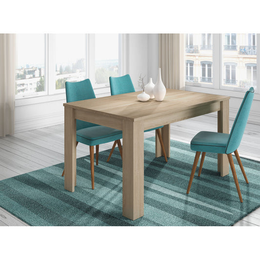 COBA - Table à manger extensible L140/190 cm - Chêne clair