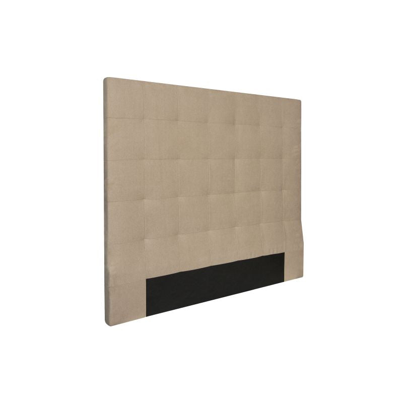 TROY - Tête de lit capitonnée en tissu - Beige - 140 cm