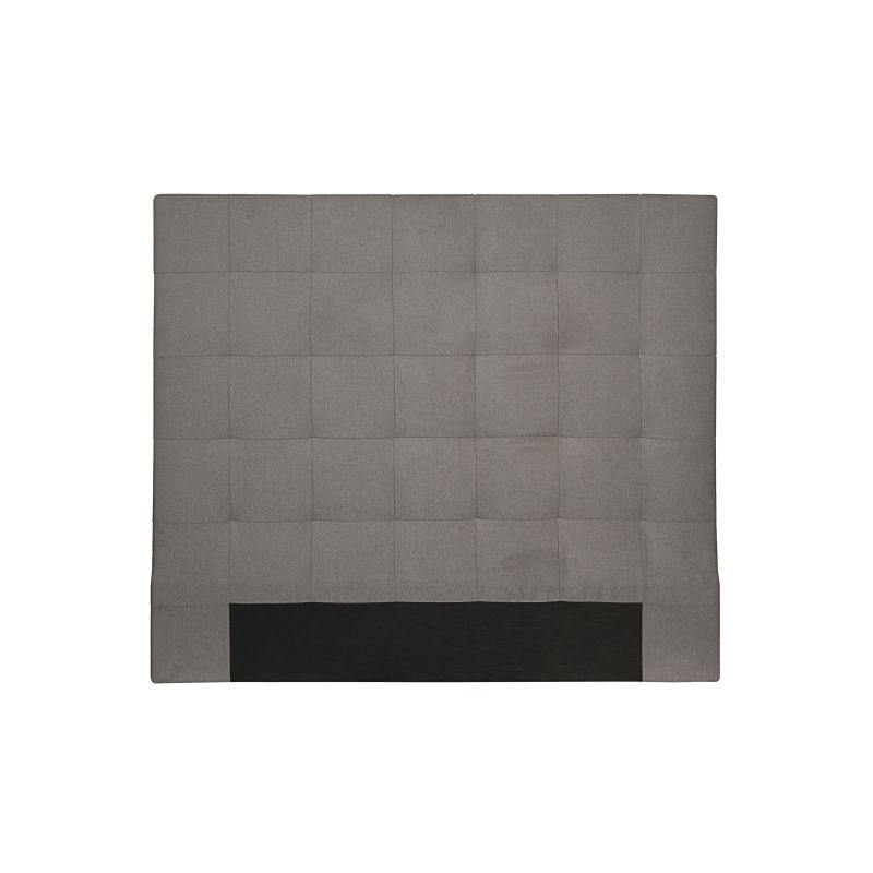 TROY - Tête de lit capitonnée en tissu - Gris - 140 cm