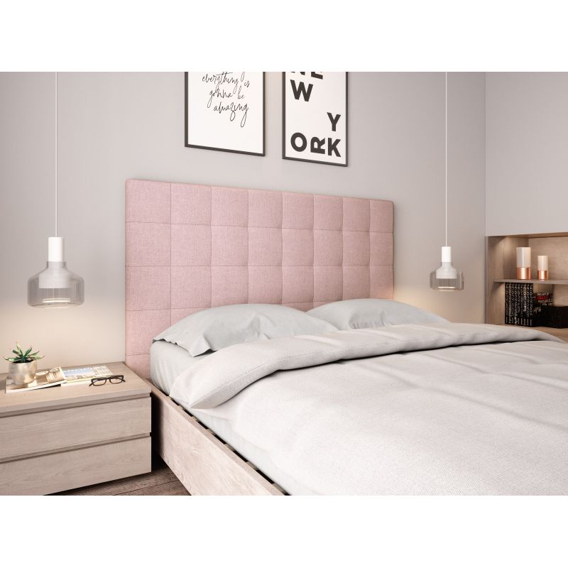 TROY - Tête de lit capitonnée en tissu - Vieux rose - 140 cm