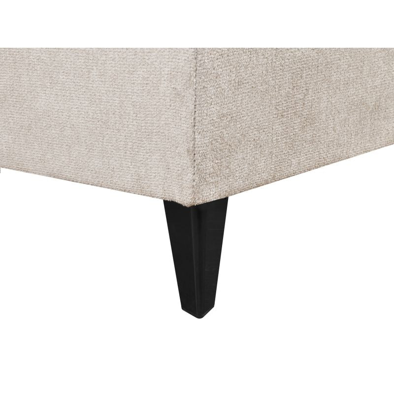 ARLO - Canapé d'angle convertible avec coffre en tissu - Beige - Angle droit (vue de face)